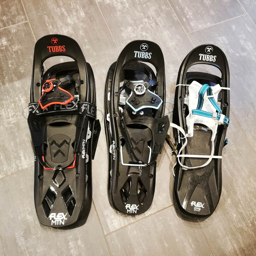 We have several pair of snowshoes in different sizes for rent We have several pair of snowshoes in different sizes for rent