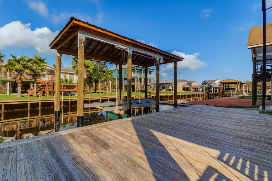 Spacious deck for coffee, sunsets, and boat watching.