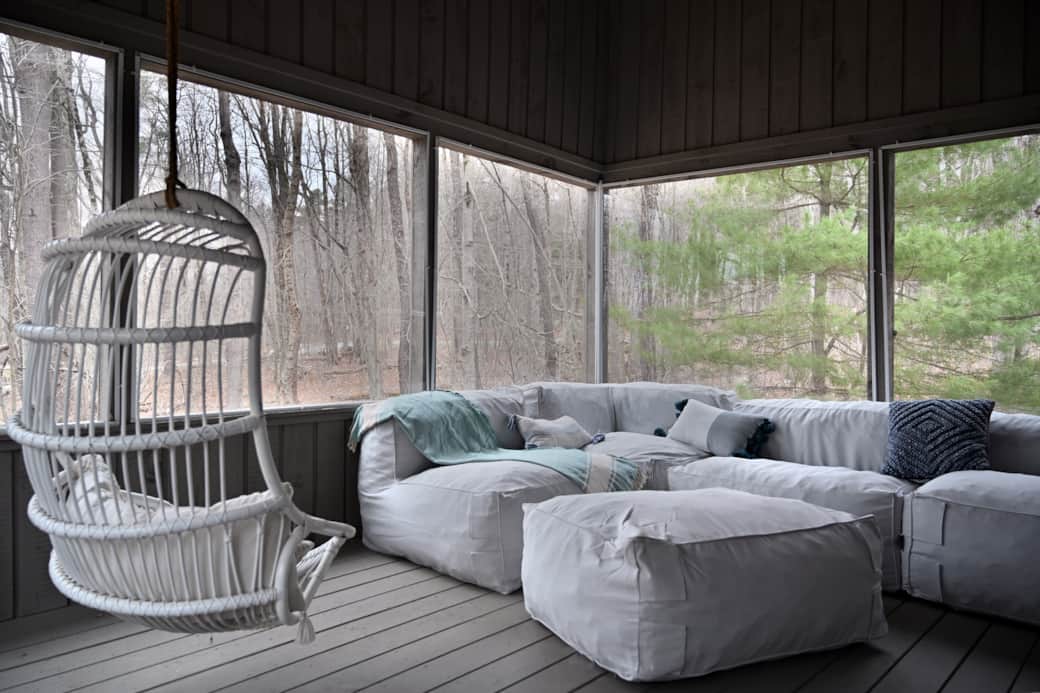 Relax and rewind in the screened porch.