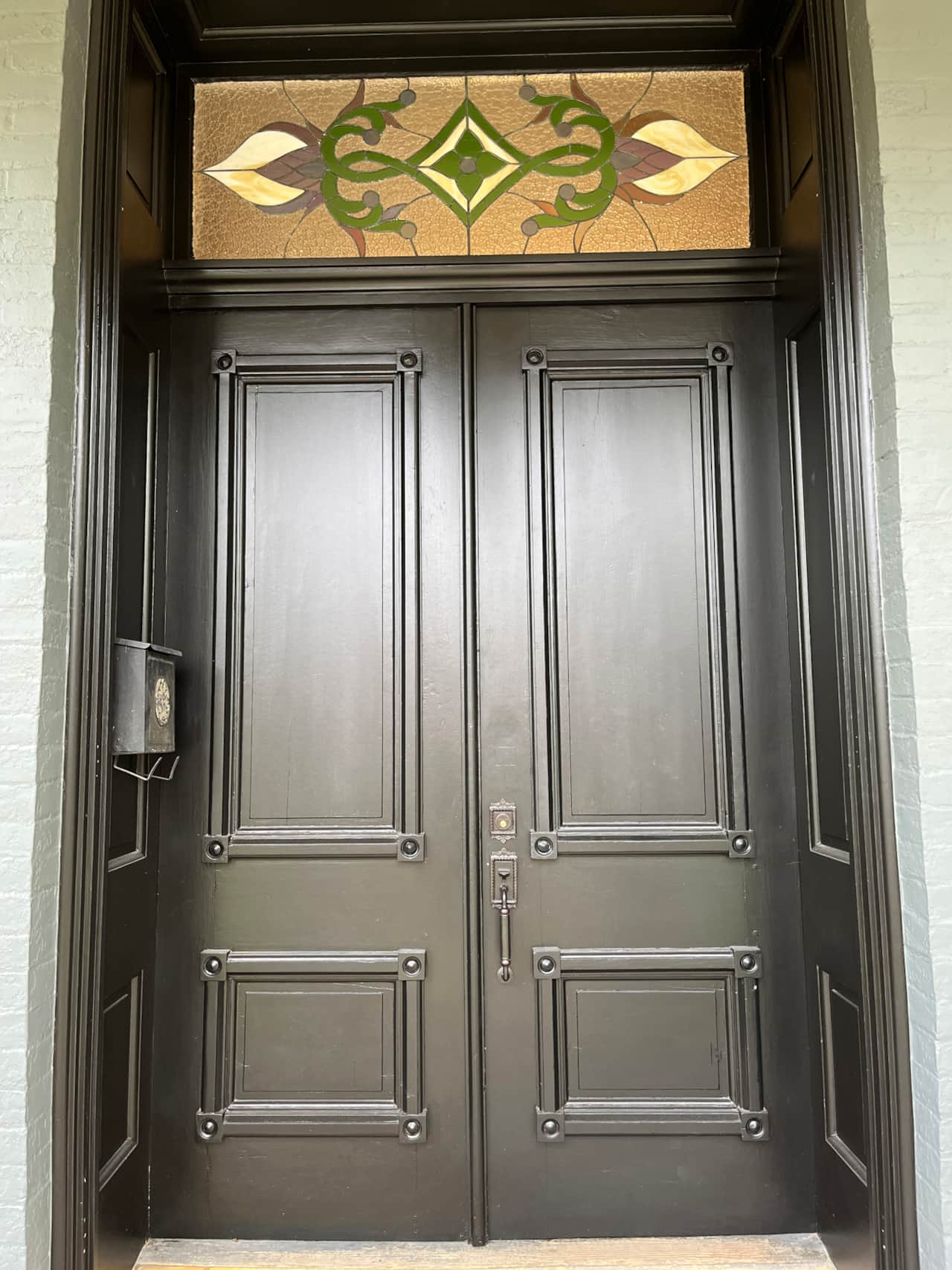 Front door with a fresh finish
