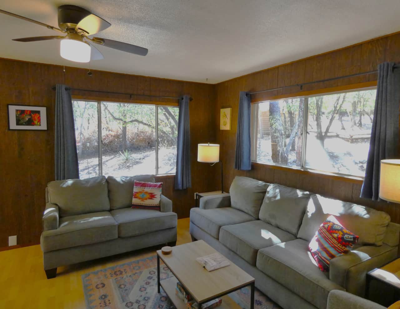 Hummingbird Cabin Living Room View