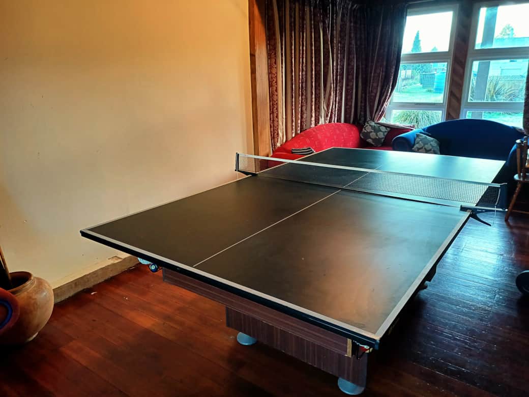 Table Tennis Table Setup over Pool Table Table Tennis Table Setup over Pool Table