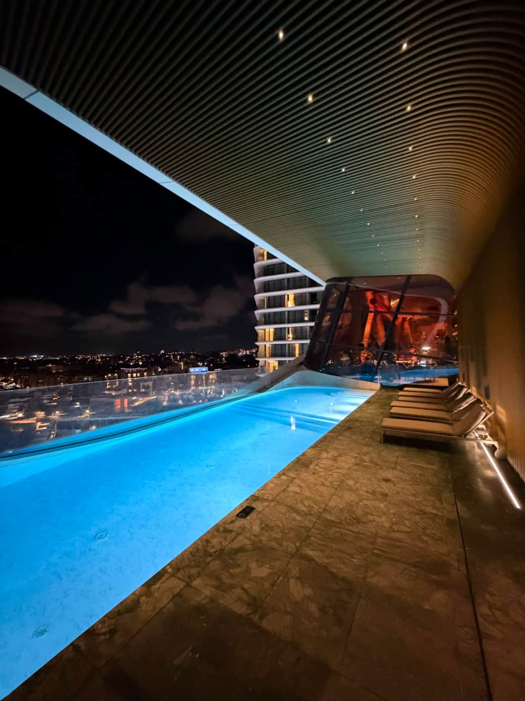 Level 11 Mercury Tower Pool by night