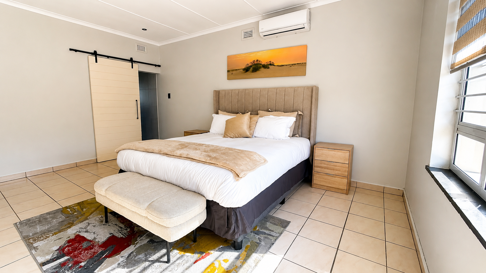 Bedroom one at La Lucia Oasis four-bedroom accommodation in Umhlanga
