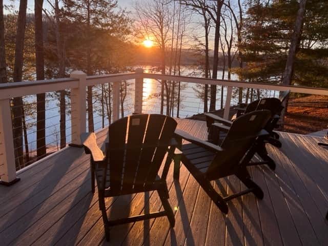 Beautiful sunset views to the west; we get sunrise views in the East as well!