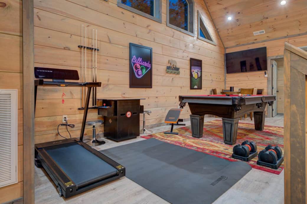 Fitness area on top level
