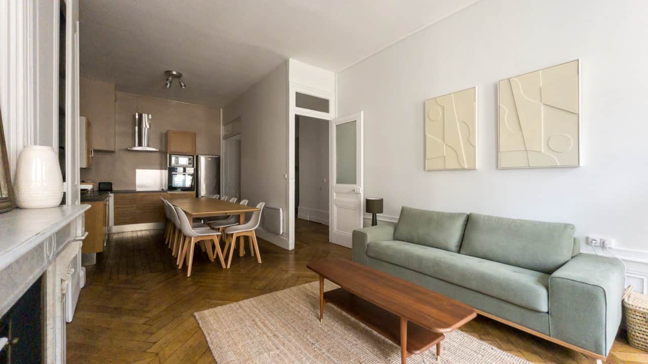 Living room with sofa bed