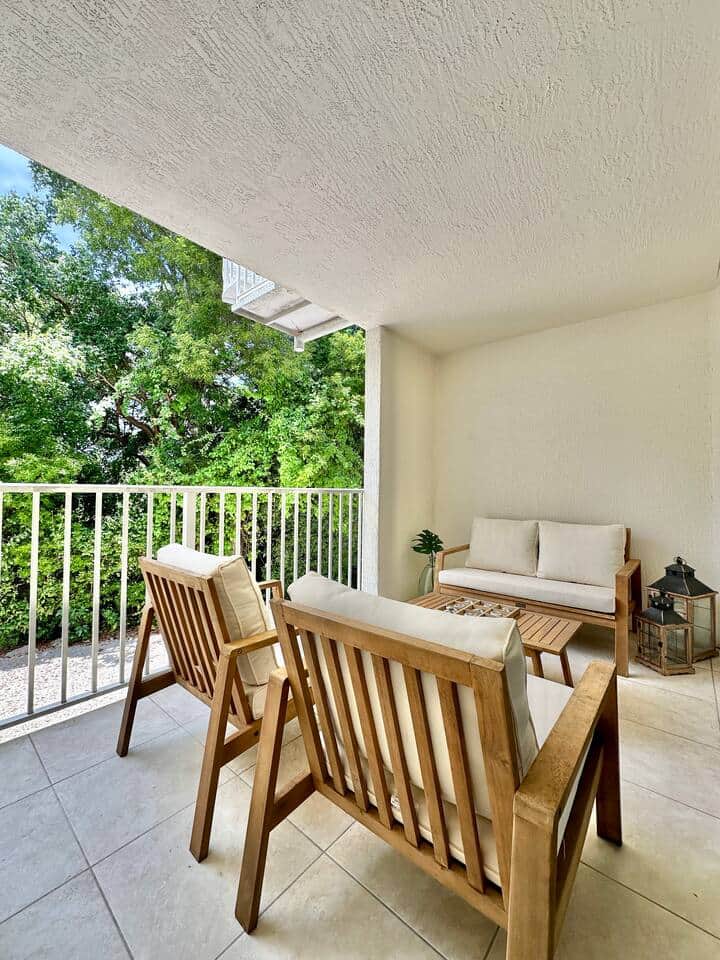 Grab a drink and catch the breeze on your private second-floor balcony off the living room.