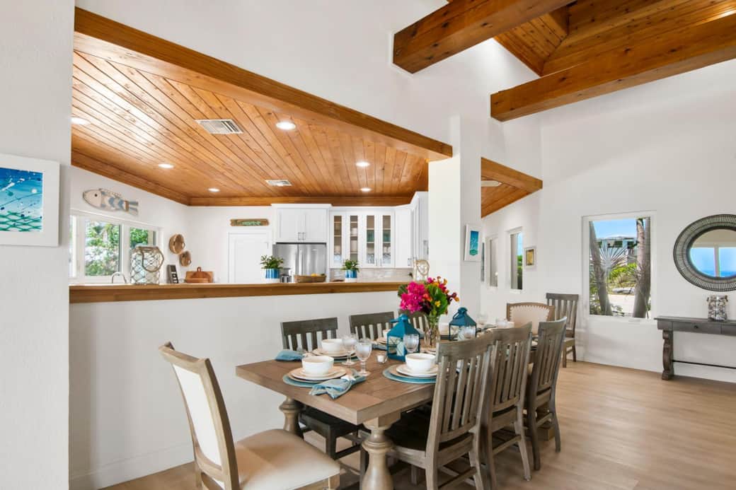 Share meals, laughter, and ocean views together Share meals, laughter, and ocean views together