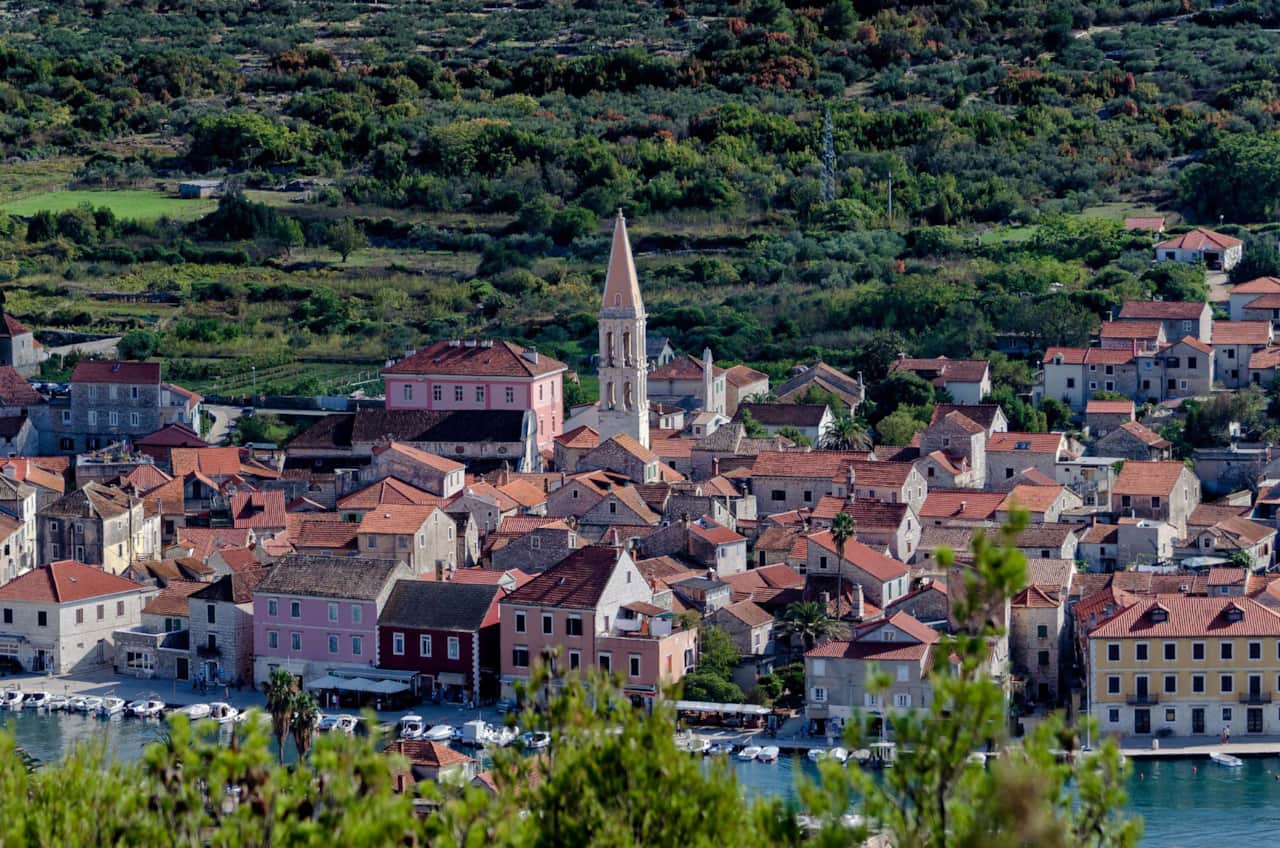 Stone built Stari Grad with a network of alleys and historic sites to explore