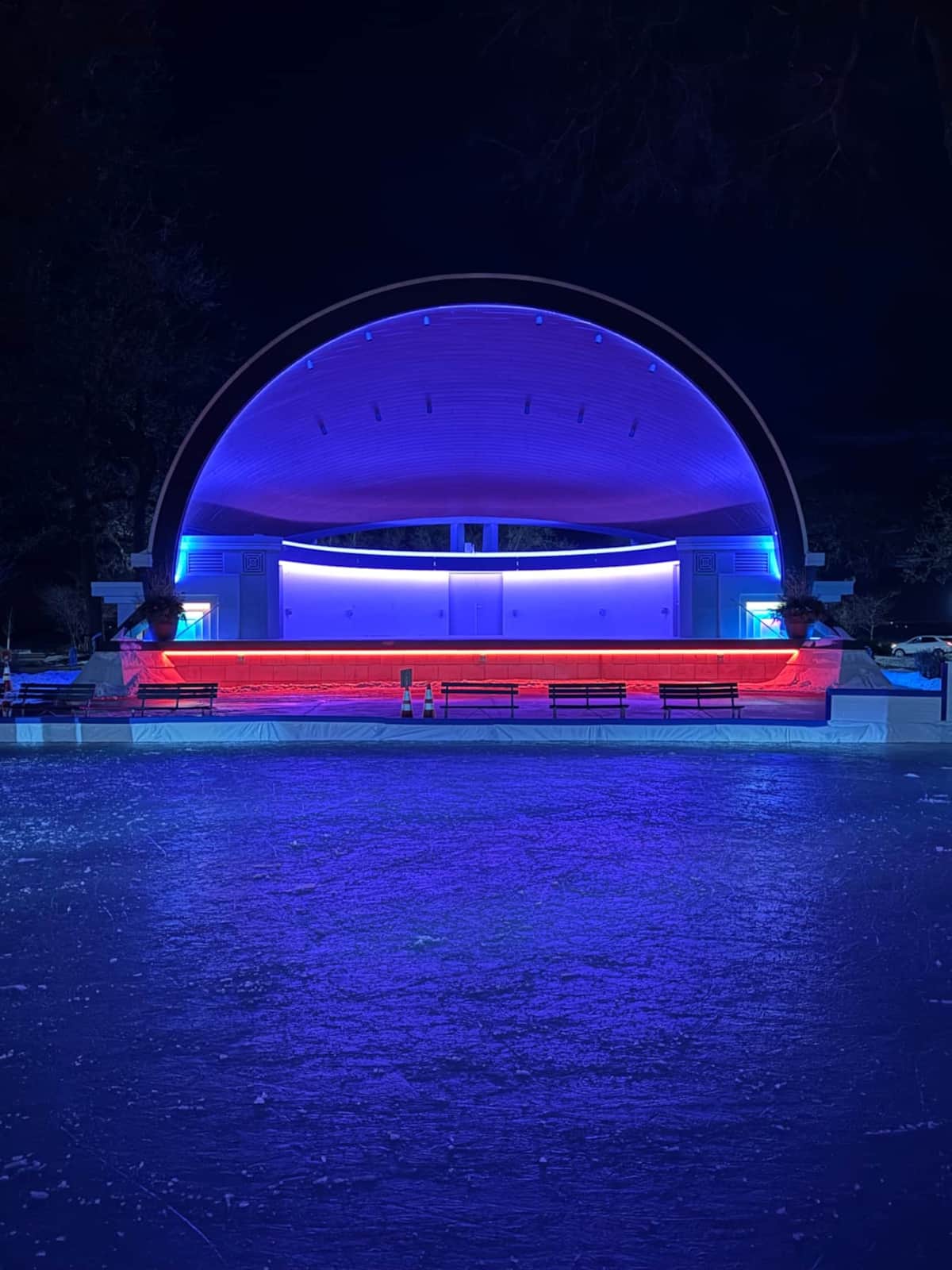 Ice Skating in Clear Lake, Iowa