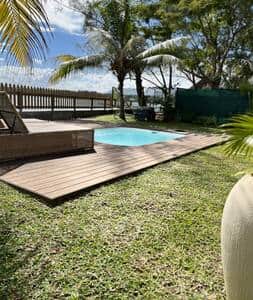 Swimming pool and gardne