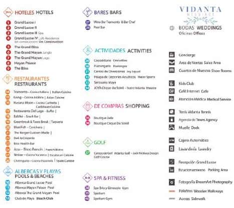 Vidanta Riviera Maya Map Legend Vidanta Riviera Maya Map Legend