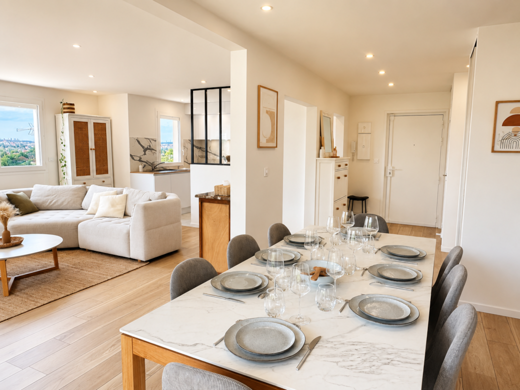 Appartement moderne et épuré lumineux