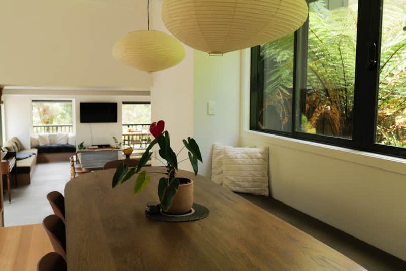 Large dining table off the kitchen