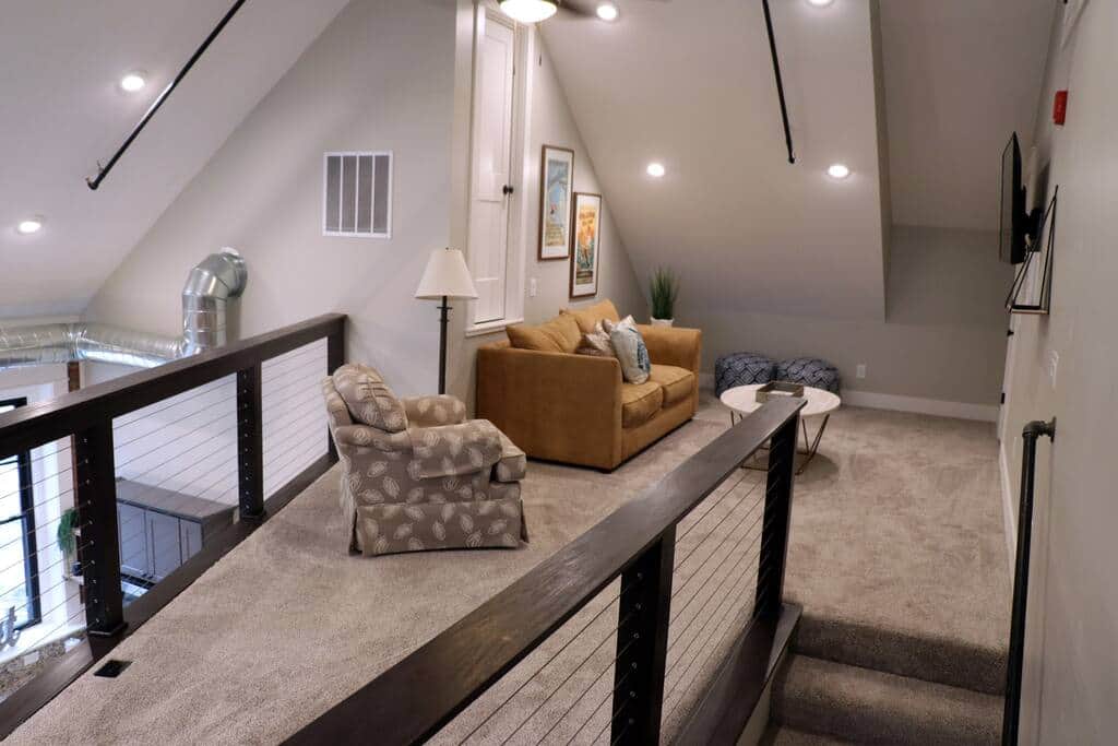 Pullout Sofa in Loft Living Room