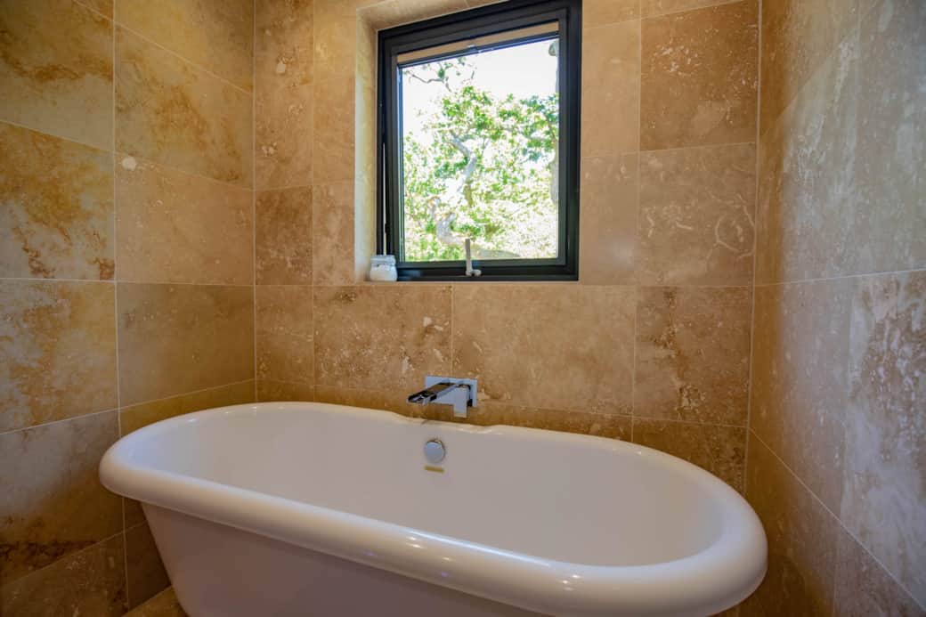 Roll Top bath in the Master bedroom