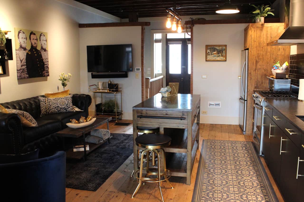 Living Room and Kitchen, Looking Front