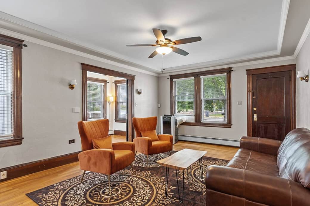 Living Room with room Air Conditioner which cools the whole first floor.