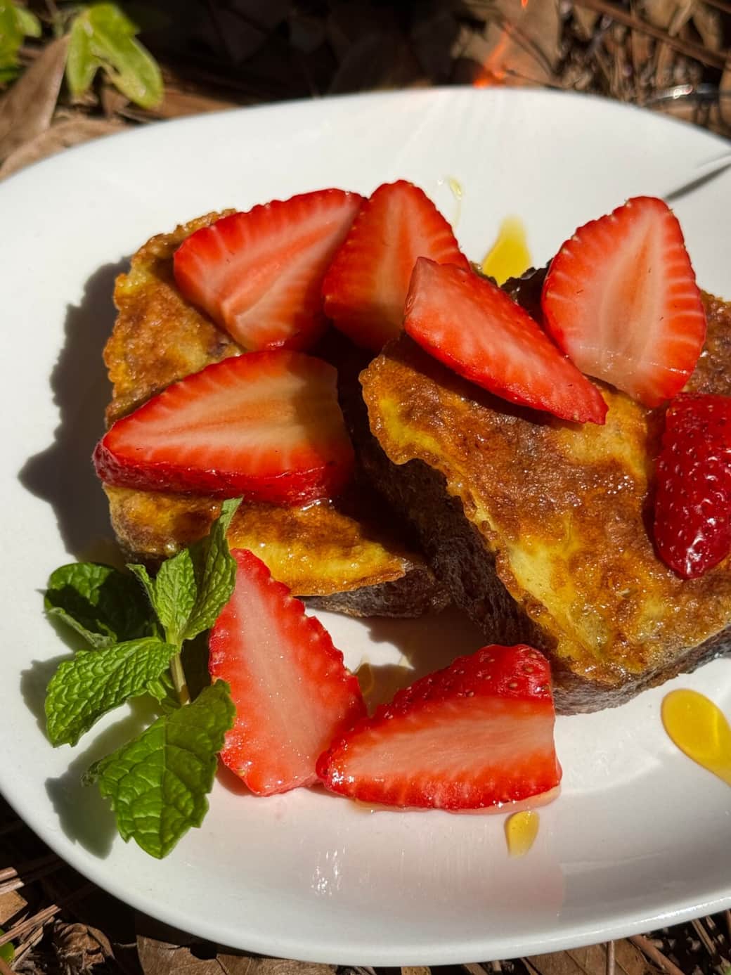 Florida Strawberries—white chocolate strawberry French toast.