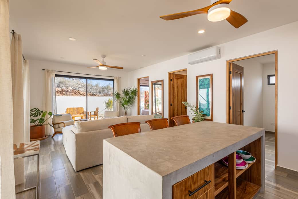 Living Room and Kitchen Island