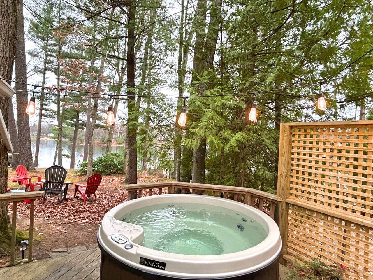 Hot Tub and a view of the lake