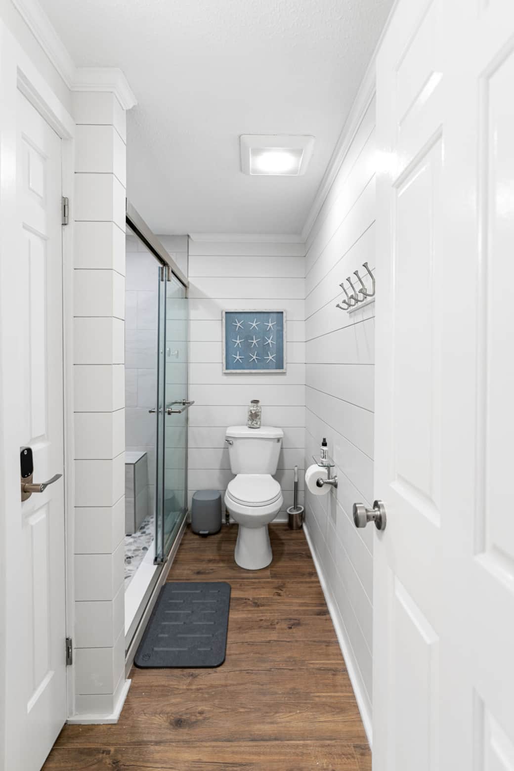 Newly remolded bathroom and shower.