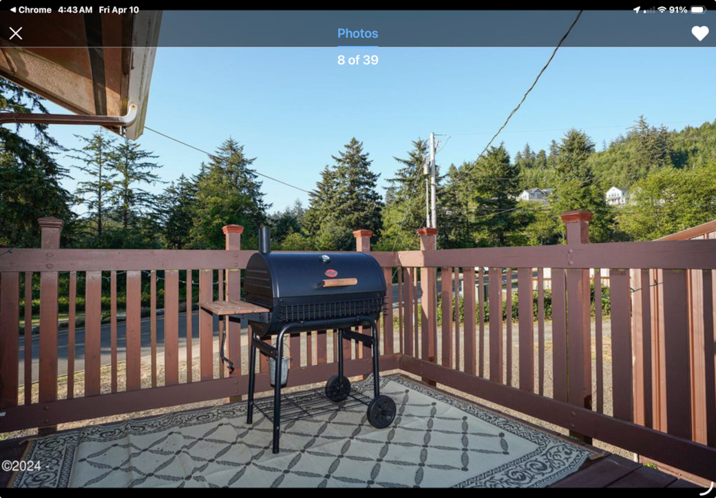 BBQ on back deck