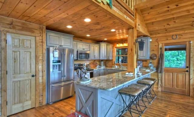 Kitchen. pantry and counter stools