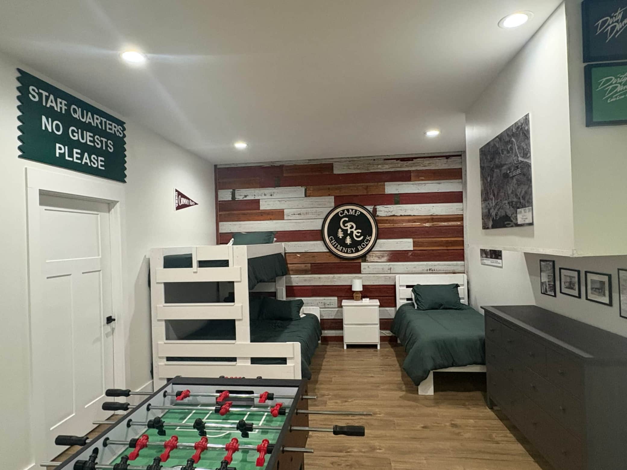 Camp inspired bunk area