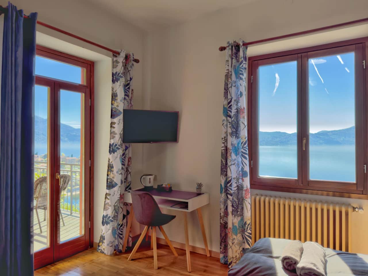 Zaffiro Zimmer Seeblick Villa Angelina Cannero 2