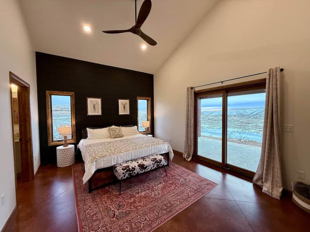 Beautiful space to relax. Step outside to the patio to watch the sunset or soak in the hot tub.
