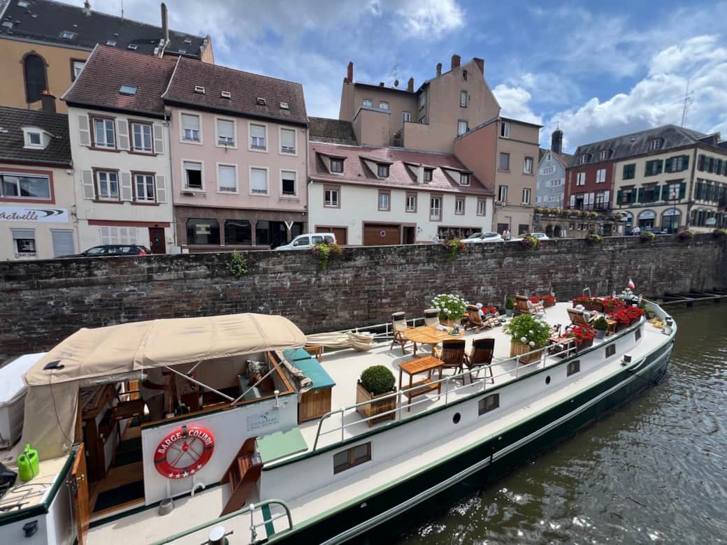 Boat in front of the apartment