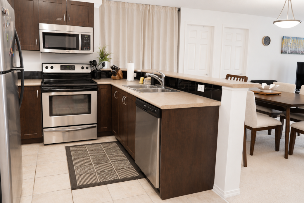 Kitchen & Curtain to Den