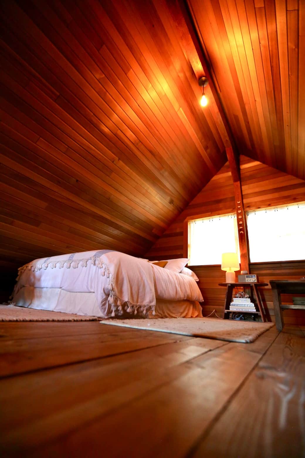 Enjoy the warm light and cedar wood siding Enjoy the warm light and cedar wood siding