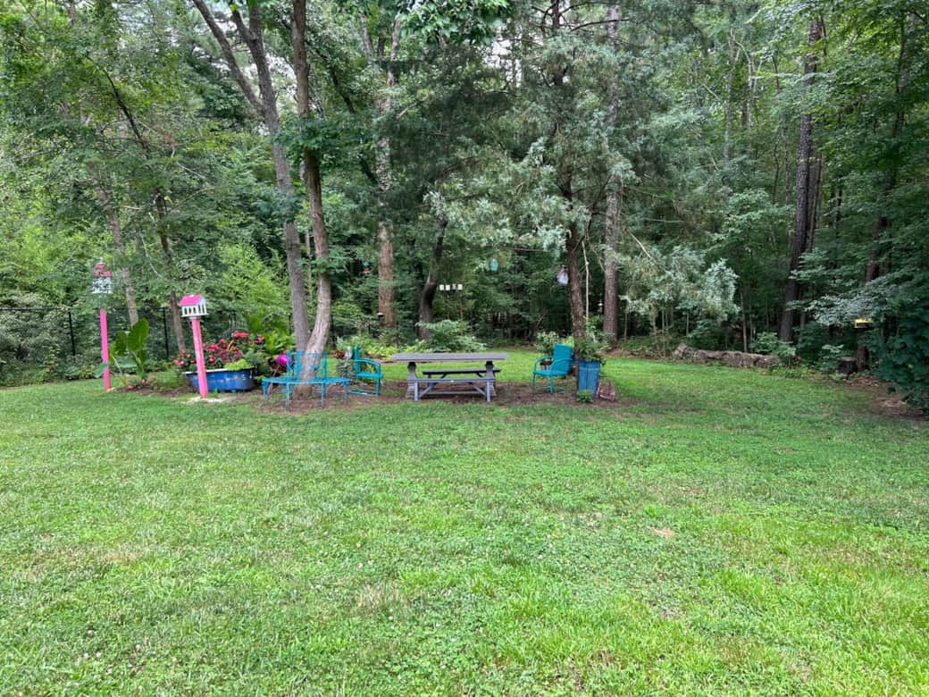 fully fenced in yard 