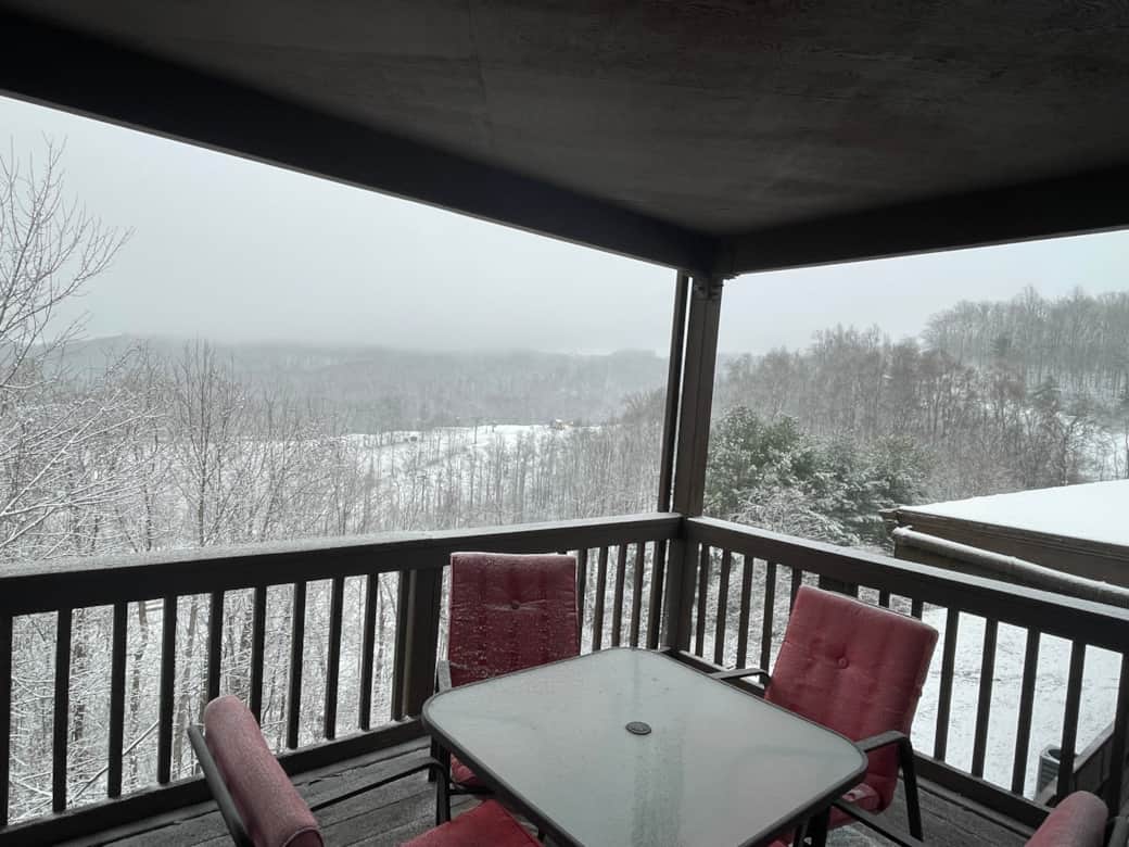 Private deck winter Private deck winter