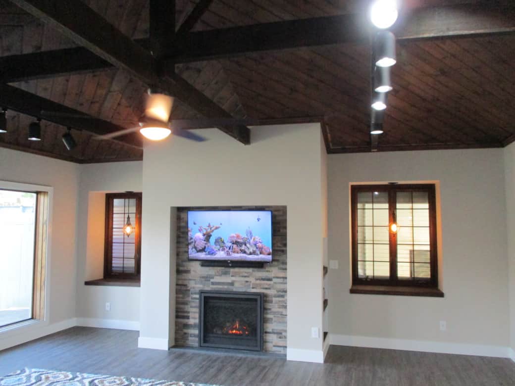 Great Room offers Vaulted Ceilings and Amazing River Views