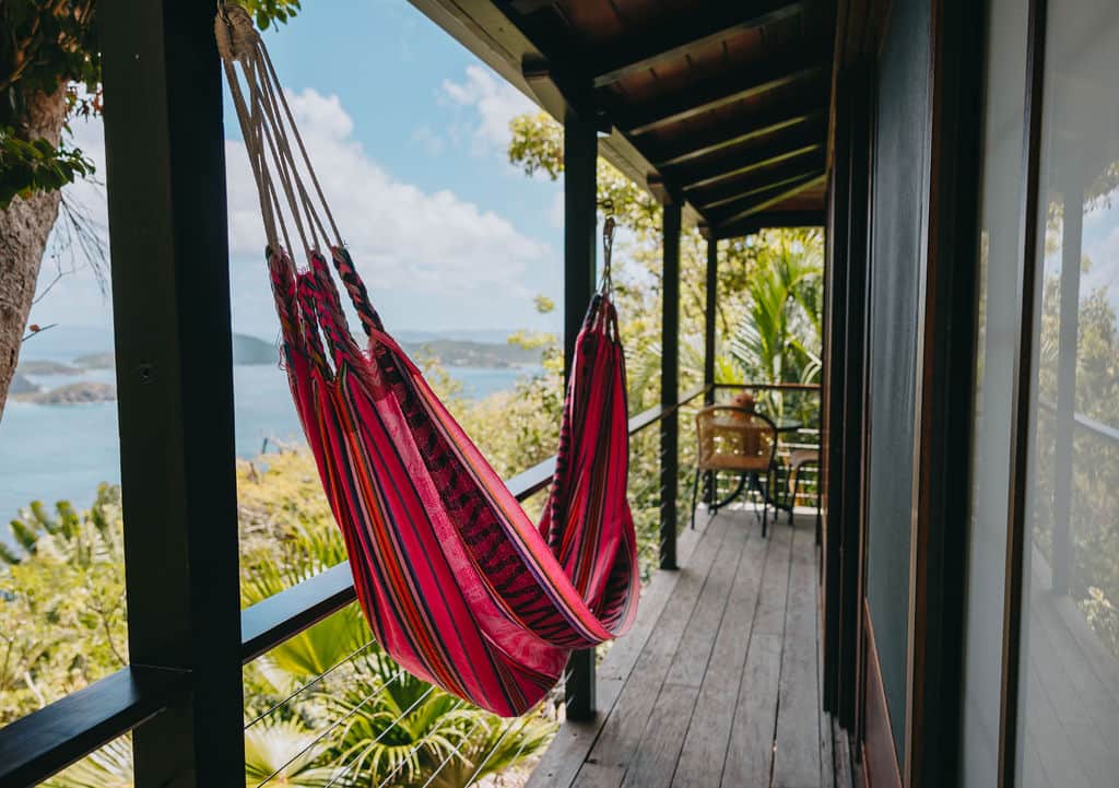 Teahouse Treehouse - a hammock with a view out over the Caribbean...what more could you ask for