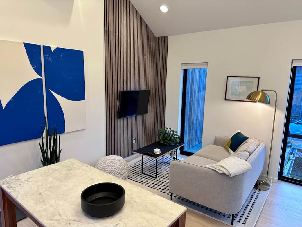 Watch your favorite shows on a smart TV with Google Chromecast and a comfy couch. 