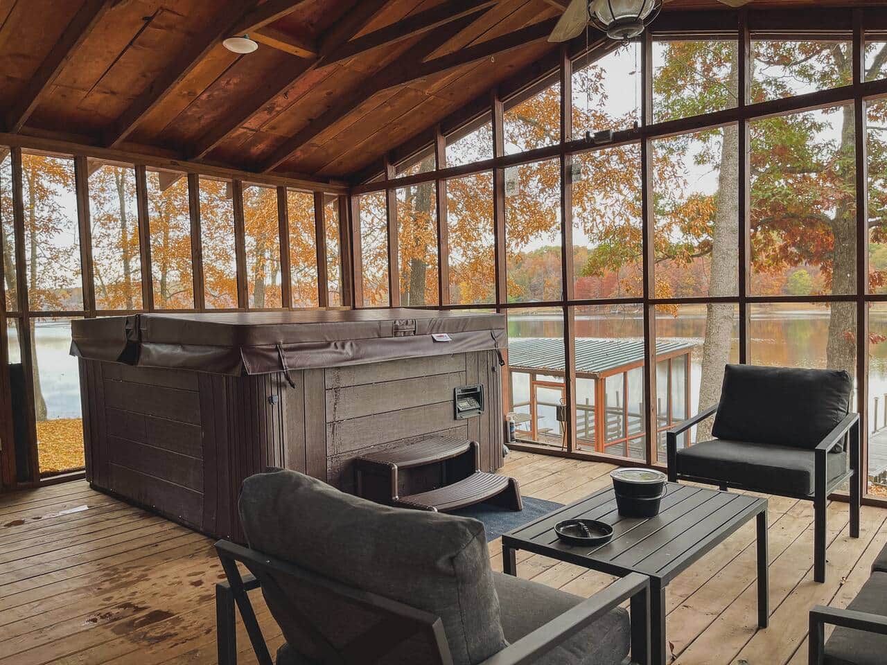 Private Covered Hot Tub