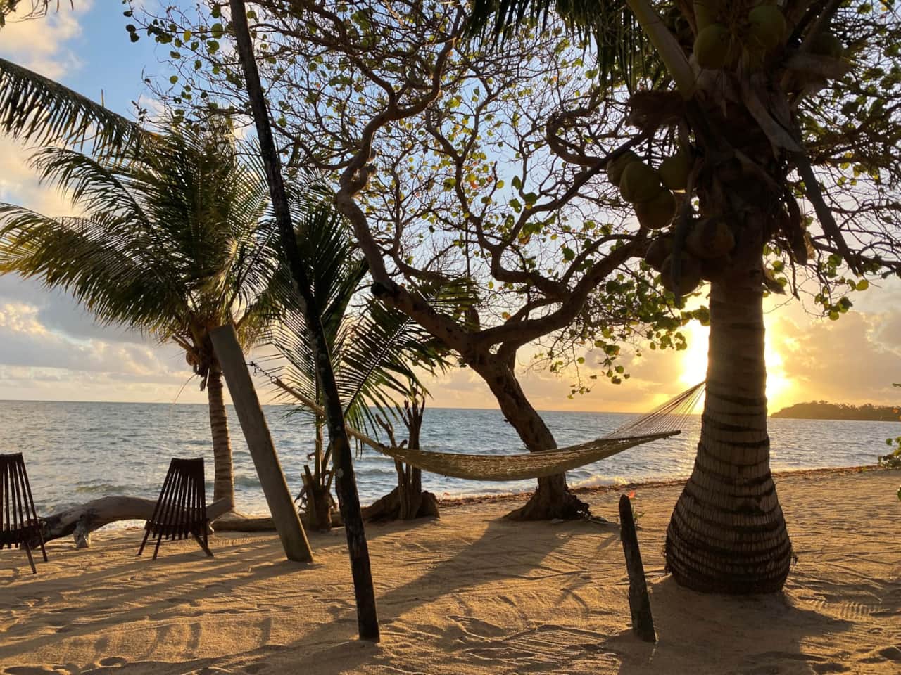 Hammock and sunrise 