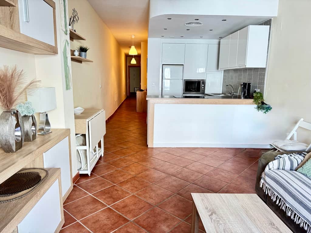 Open-plan lounge and kitchen
