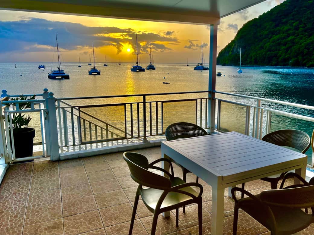 Sunset from the terrace of Ti Cabanon