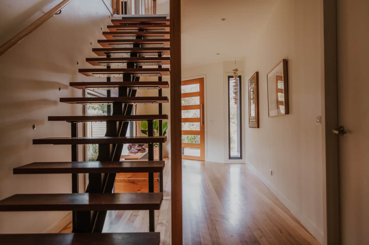 Shearwater entrance and stairs, Walkerville, arrive and relax in the light-filled home