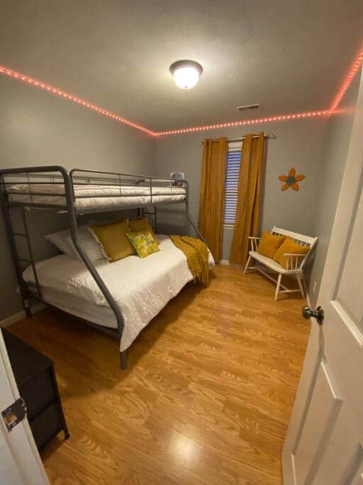 Bunk beds (full and twin)LED lights with remote 