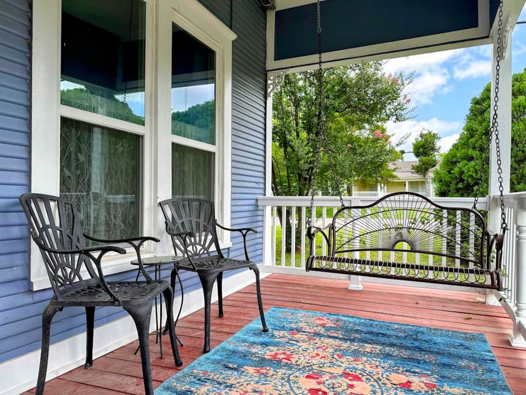 Melt away your cares in the front porch swing Melt away your cares in the front porch swing