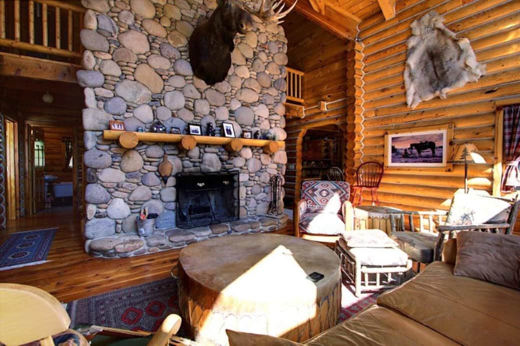 Great room with wood burning fireplace Great room with wood burning fireplace