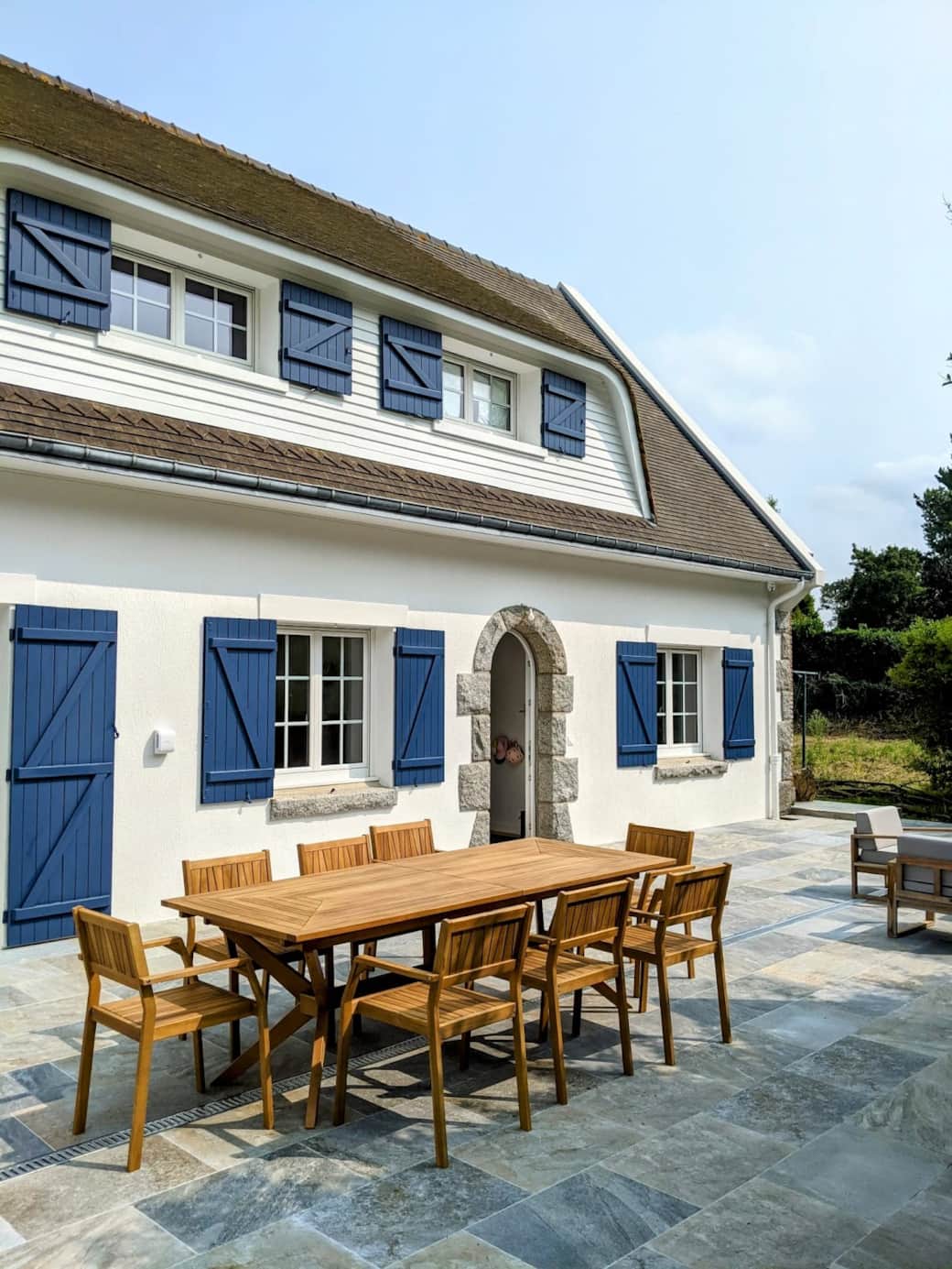 Demeure Normande Bleue Maison Front Demeure Normande Bleue Maison Front