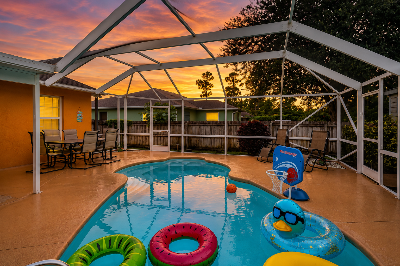 Pool & Fire Pit: Family-Friendly Palm Bay Home!